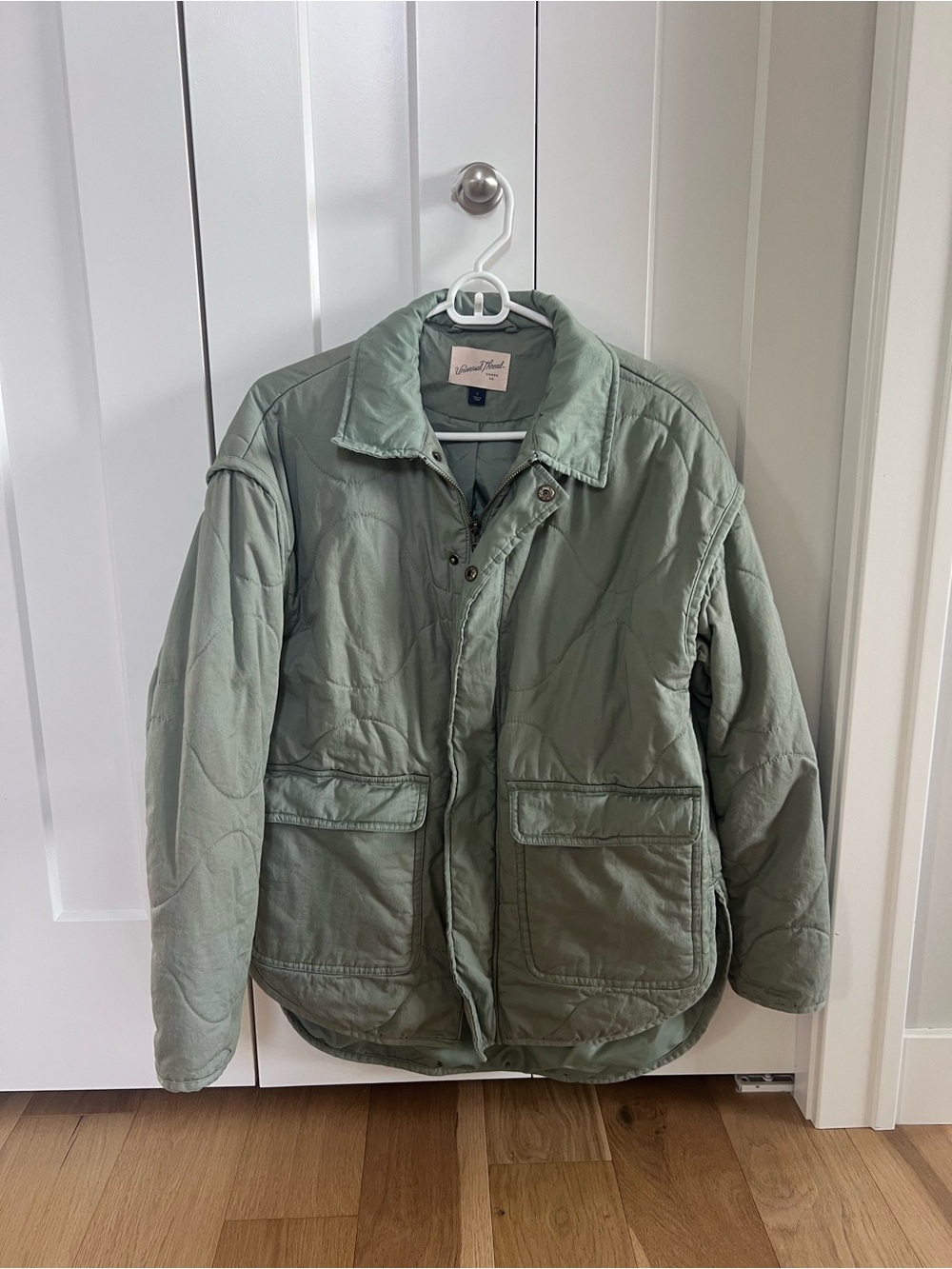 Universal Thread Quilted Sage Green Field Jacket